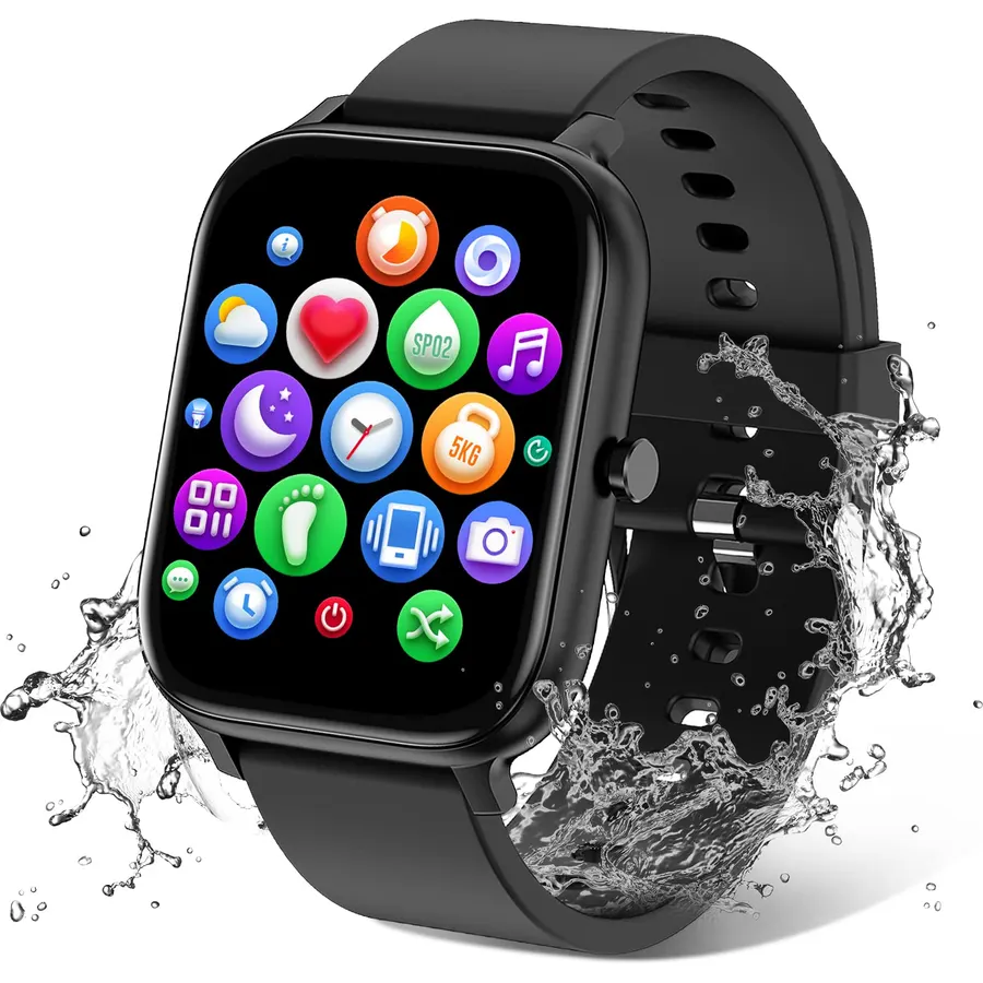 Smartwatch for Women - Call, Fitness Tracker, Heart Rate & Sleep Monitor, 1.69" Touch Screen, Waterproof - For Android & iPhone, Pink