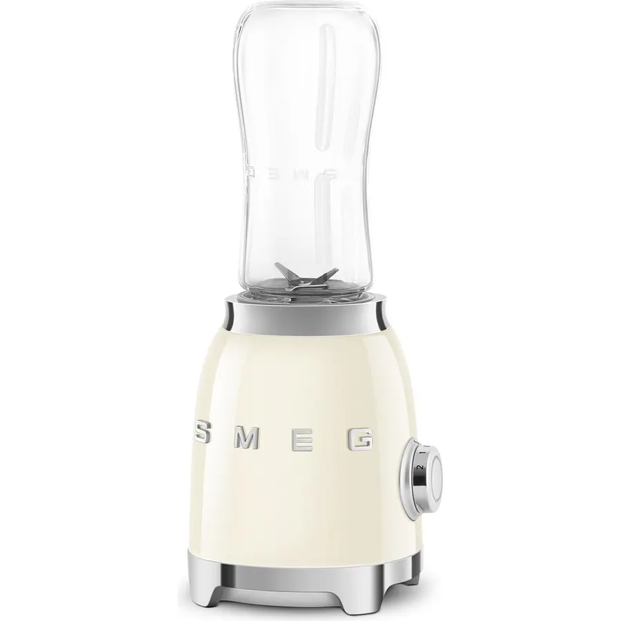 SMEG 50's Retro Style Personal Blender with Backlit Knob and Two 600 ML BPA Free bottles PBF01CRUS Cream