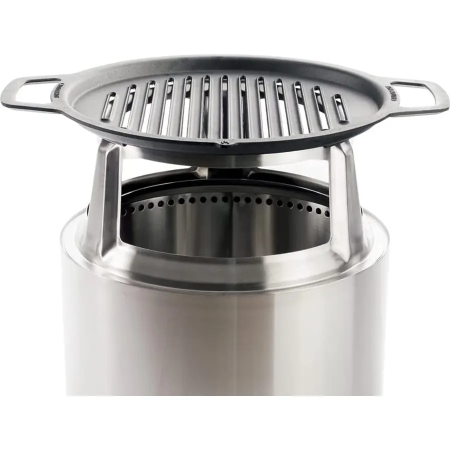 Solo Stove Bonfire Grill Top & Hub | 17.5" Cast Iron Fire Pit Cooktop