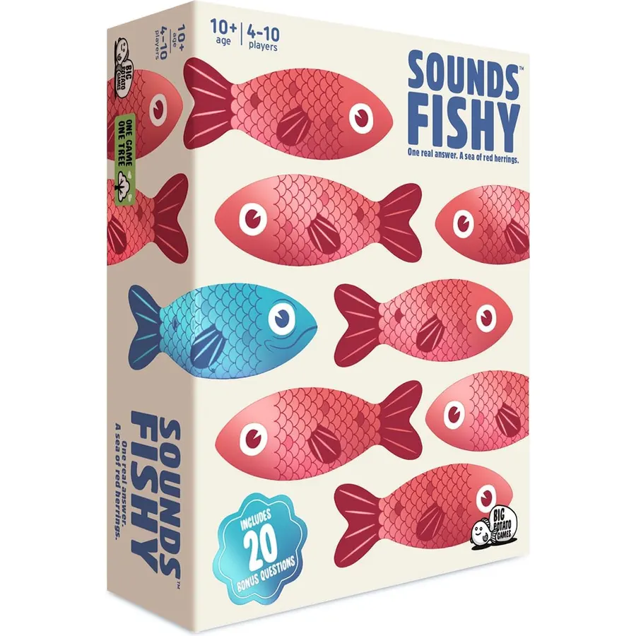 Sounds Fishy: Funny Bluffing Trivia Board Game for Families, 4-10 Players