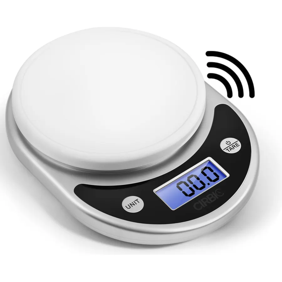 Talking Kitchen Scale for blind of visually impaired - Large Numbers and Loud North American Accent voice (Gray)