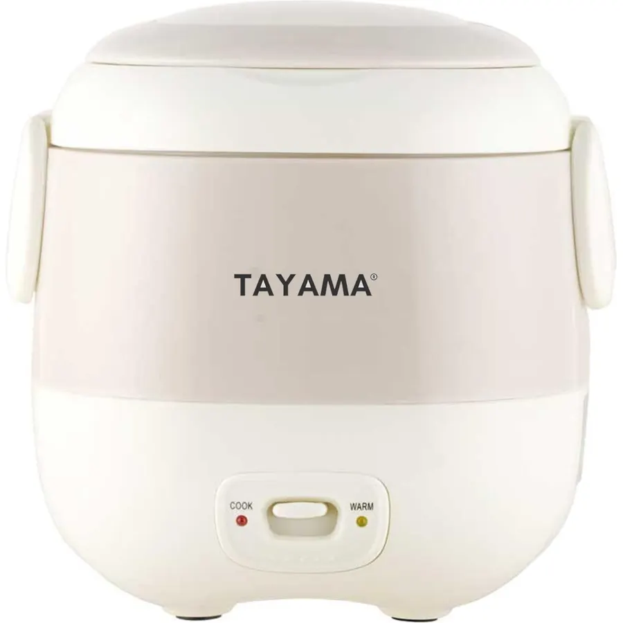Tayama 1.5 Cup Portable Mini Rice Cooker, White (TMRC-03R)