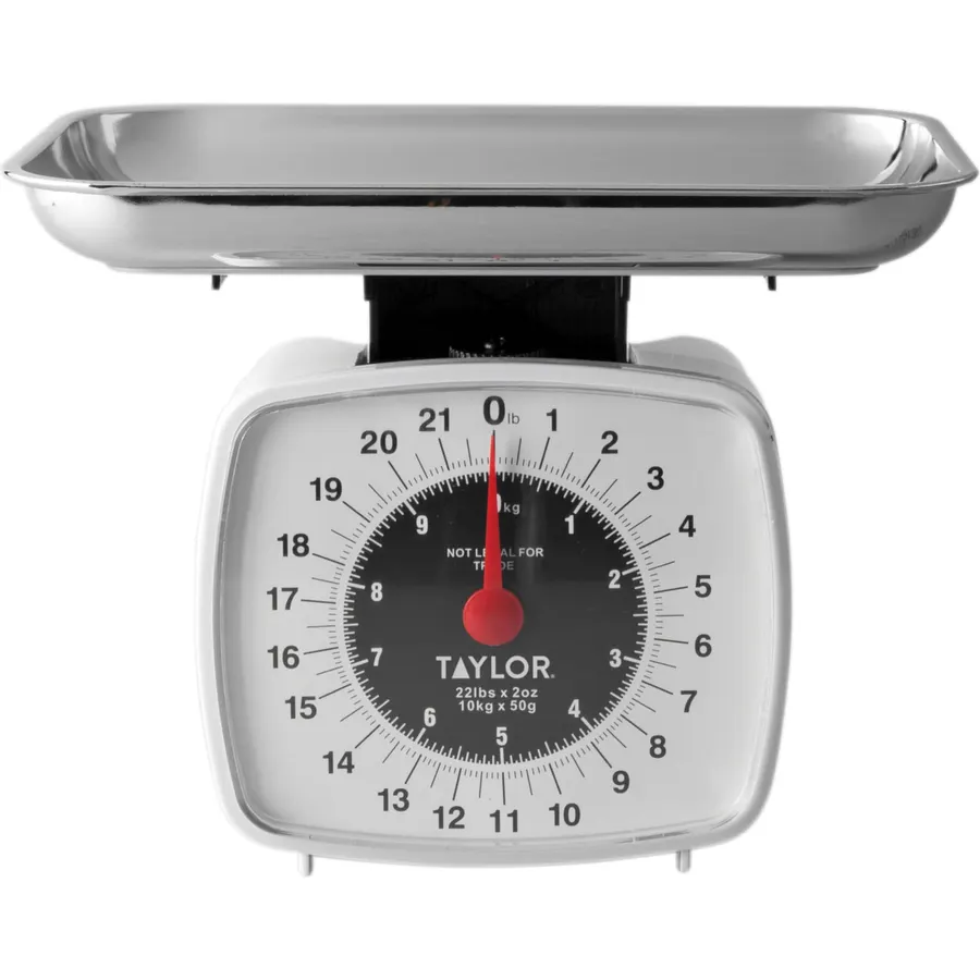 Taylor Analog Kitchen Food Scale with Chrome Tray 22 lb