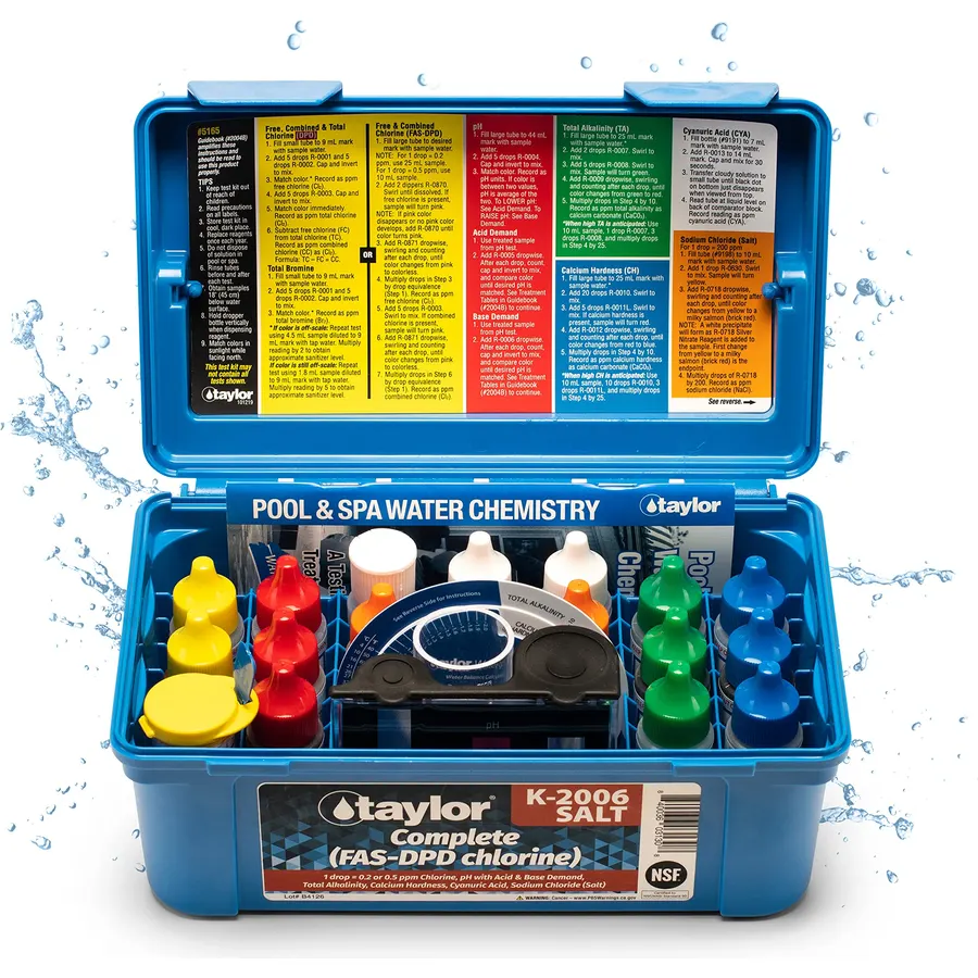Taylor Technologies K-2006-SALT FAS-DPD, 9-in-1 Saltwater Pool Test Kit