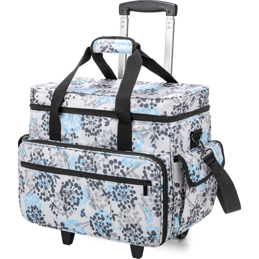 Teamoy Rolling Sewing Machine Case with Wheels, Dandelion