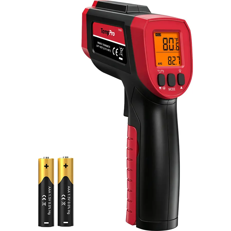 TempPro TempScan Temperature Gun with Smaller Size & Adjustable Emissivity
