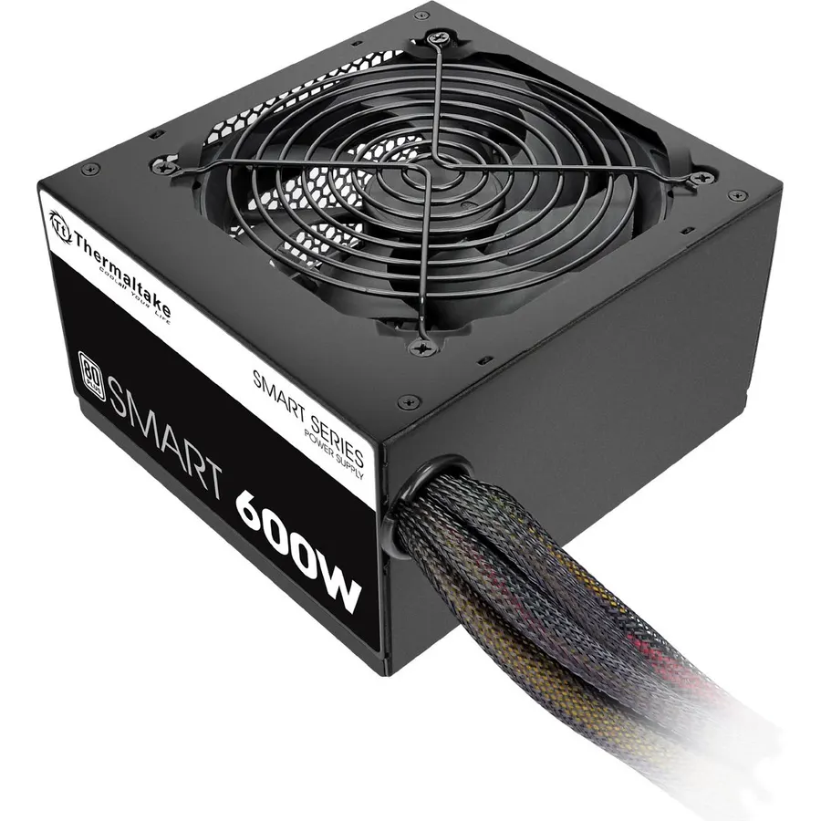 Thermaltake Smart Power Supply - 600W, 80 Plus, White, Active PFC, S/Cable