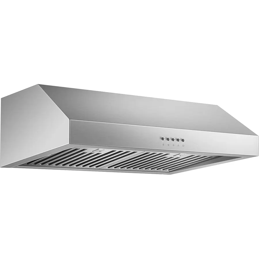 Tiesay 30 Inch Under Cabinet Range Hood 900 CFM with Ductless Convertible Duct Kitchen Hoods, 3-Speed Adjustable, Dishwasher Safe Baffle Filters, LED Lights, Stainless Steel, Button Control