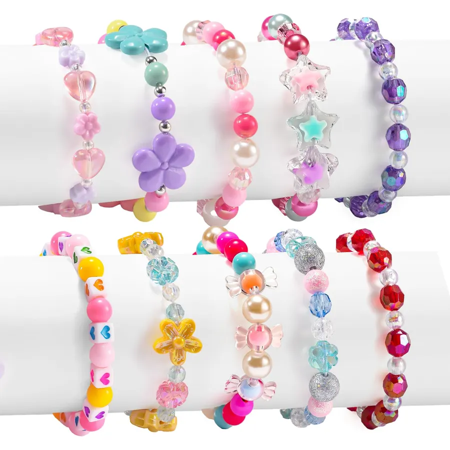 Toddler Bracelets for Girls, Kids Beaded Bracelets Bulk for Girl 3-5 Gifts