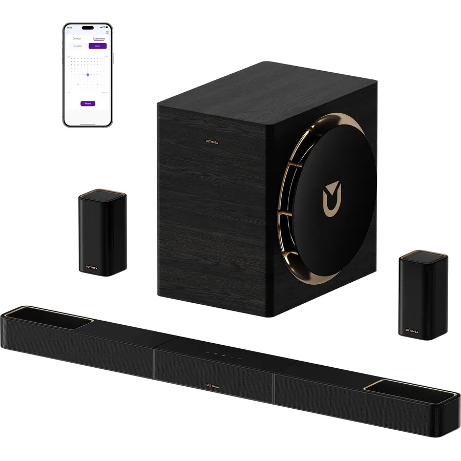 ULTIMEA 5.1.4ch Professional Surround Sound Bar System for TV, Skywave X50