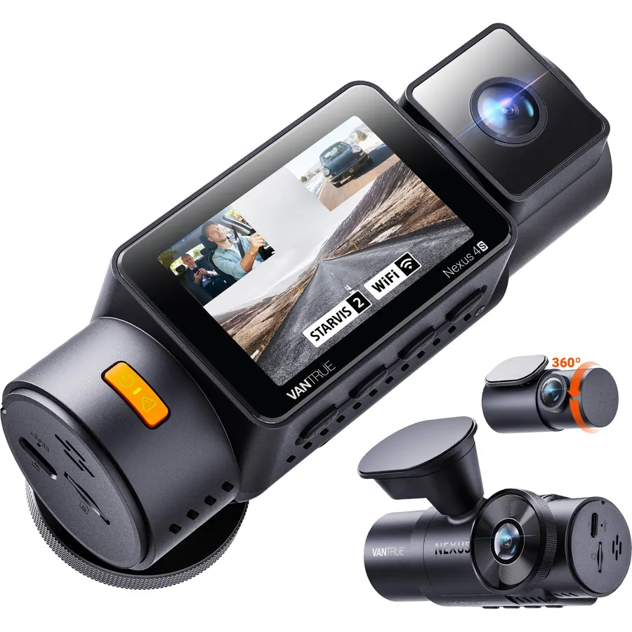Vantrue N4S 2.7K 3 Channel Dash Cam, Triple STARVIS 2 Night Vision