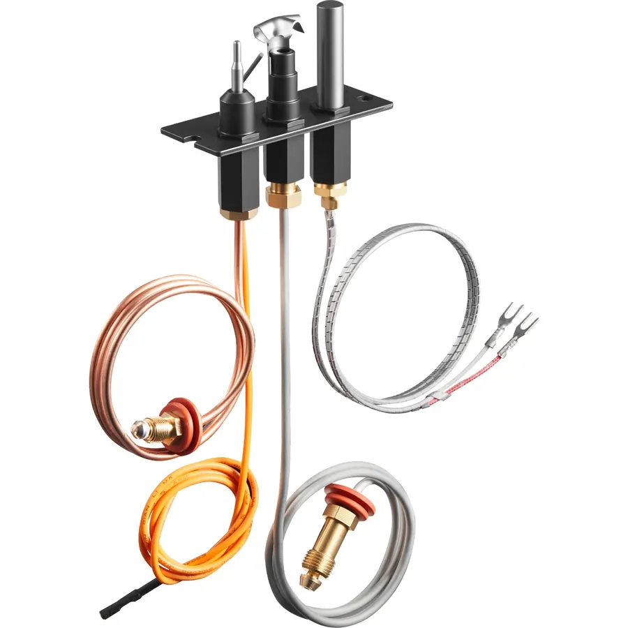 VEVOR Gas Pilot Assembly, OE 485-510A,4021-736,2103-010, Natural Gas Ignition Replacement Kit, Compatible with Quadra-Fire, Heat & Glo, Heatilator Fireplaces, Black