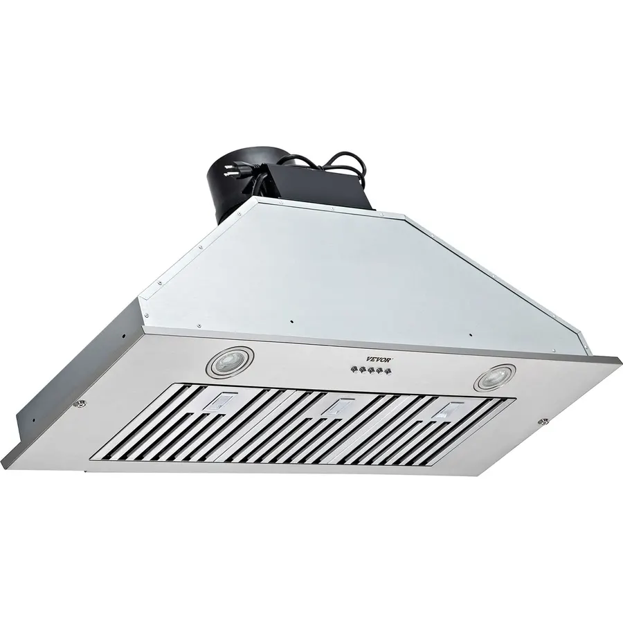 Streamline 36 in. Seriate Ducted Insert Range Hood in Brushed Stainless Steel with Baffle Filters, Push Button Control, LED Lights