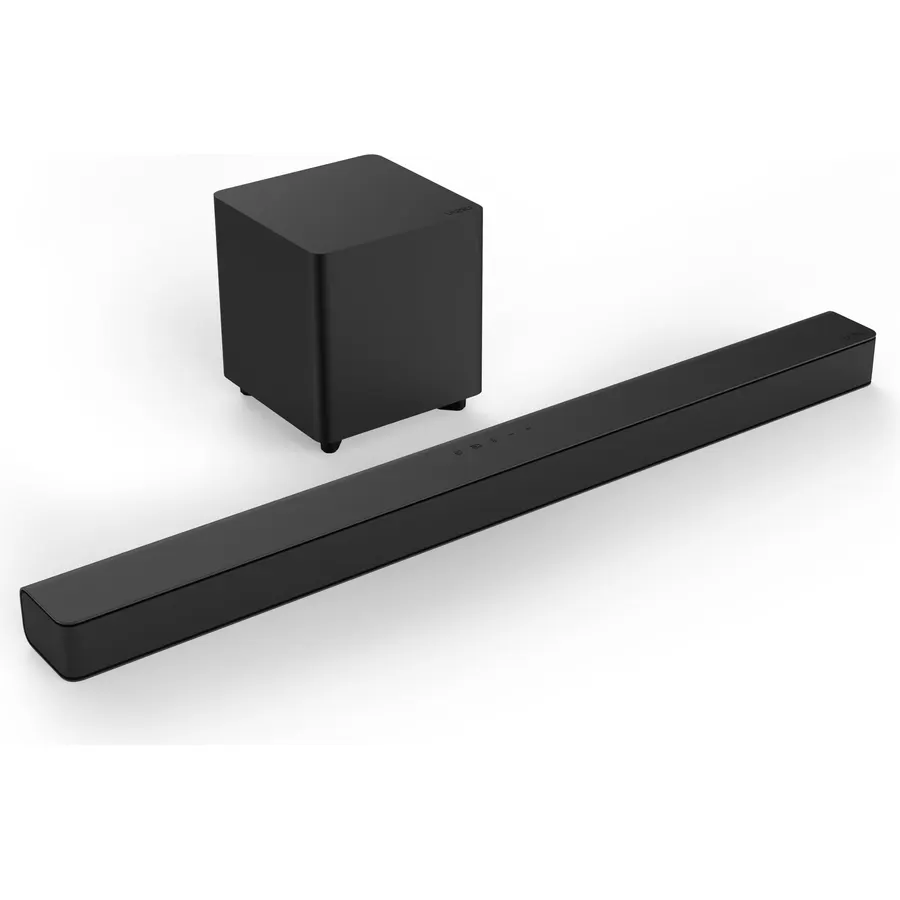 VIZIO V-Series All-in-One 2.1 Home Theater Sound Bar with DTS Virtual:X, Bluetooth, Built-in Subwoofer, Voice Assistant Compatible, Includes Remote Control - V21d-J8