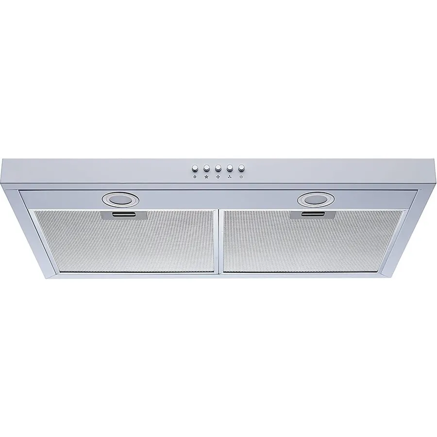 Winflo 30 In. Convertible Under Cabinet Range Hood in White with Mesh Filters and Push Buttons