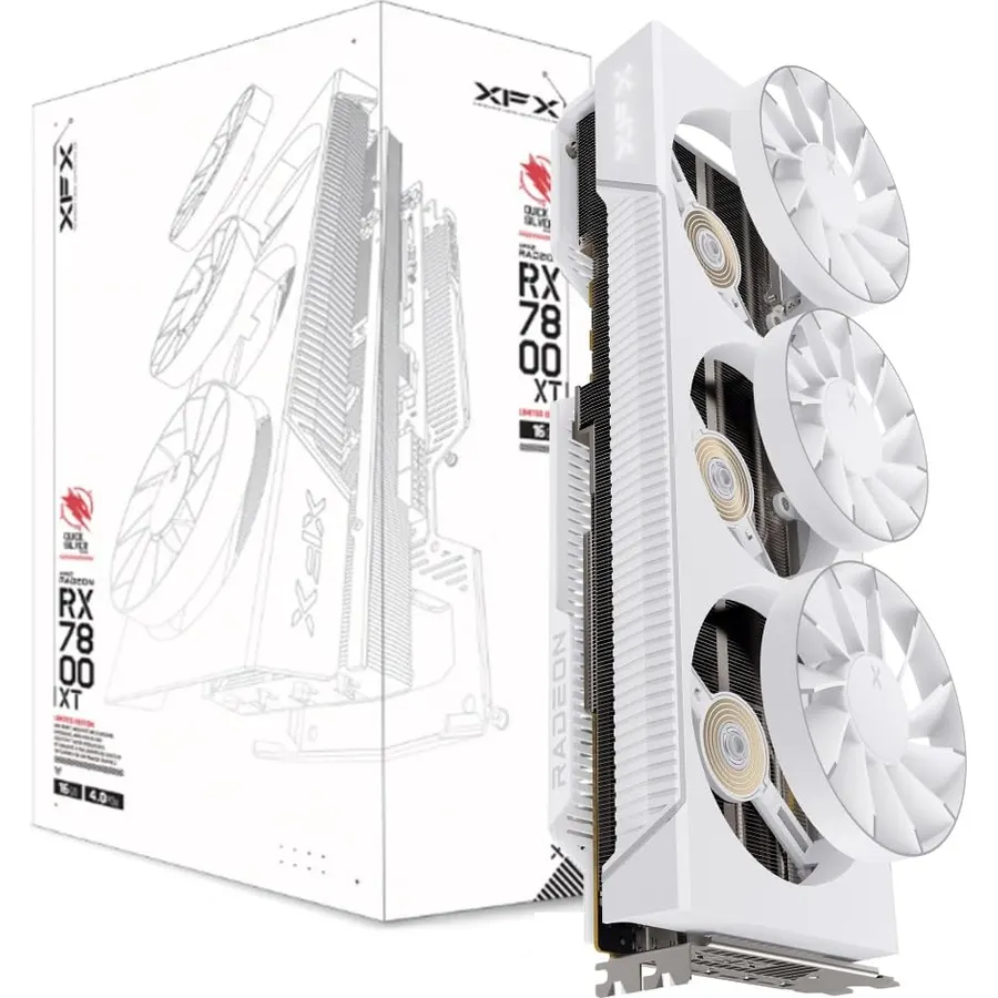 XFX Quicksilver AMD Radeon RX 7800 XT Magnetic Air Gaming Graphics Card with 16GB GDDR6, RDNA3 RX-78TMAIRW9