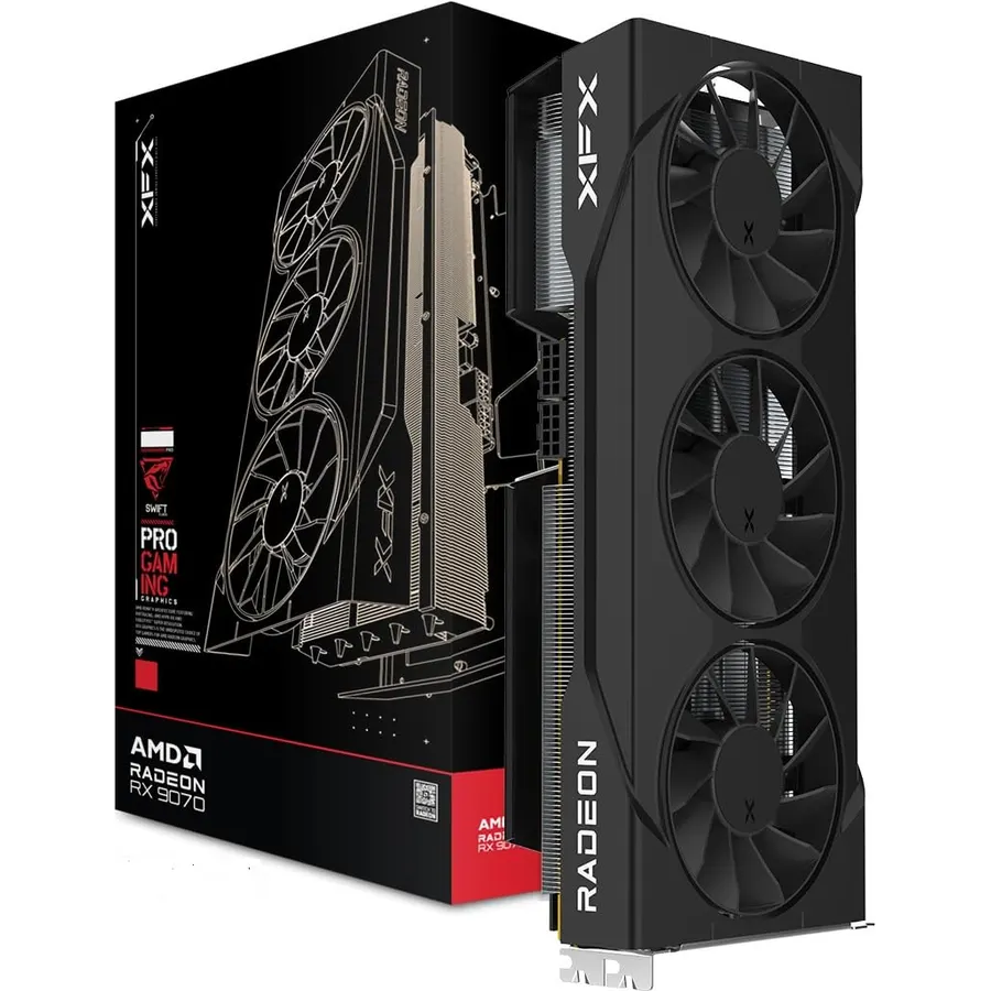 XFX Swift AMD Radeon RX 9070 GRE Triple Fan Gaming Edition with 12GB GDDR6 HDMI 3xDP, AMD RDNA 4 RX-97GRE29BA