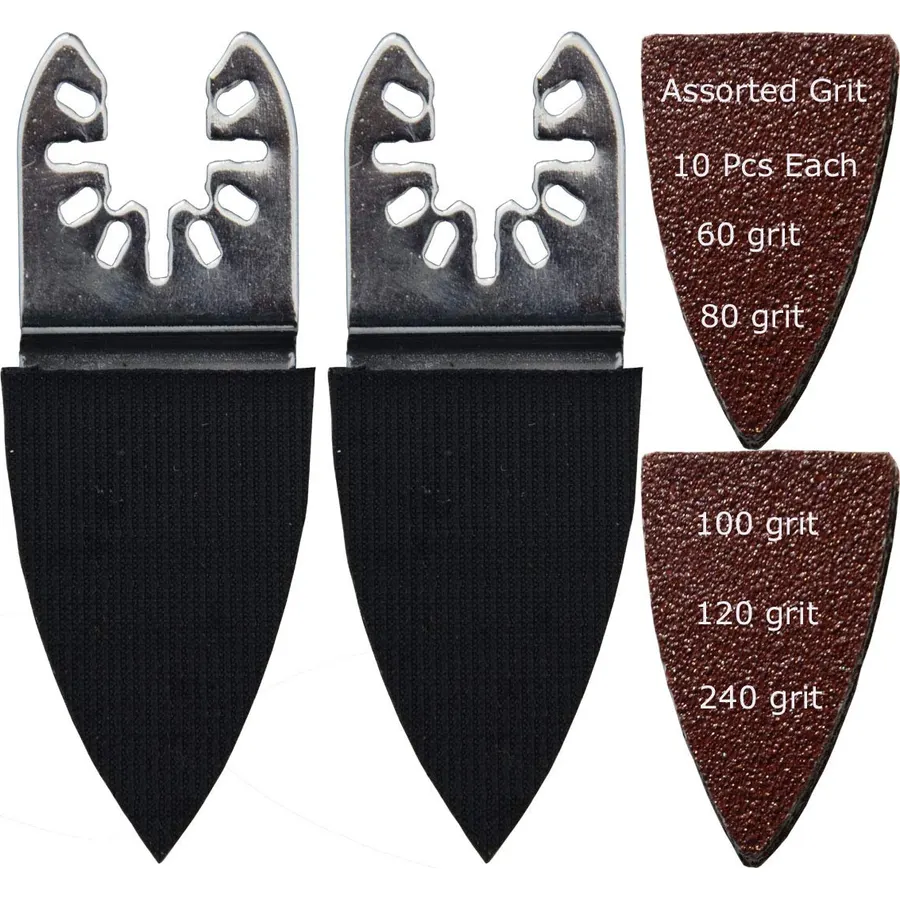 XXGO 52 Pcs Finger Oscillating Multi Tool Sanding Pads Accessories Kits