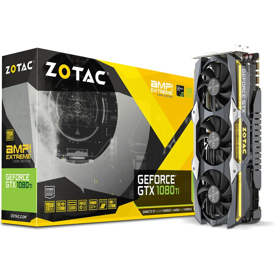 ZOTAC 4918309 ZT-P10810F-10P GeForce GTX 1080 Ti AMP Extreme Core Edition 11GB GDDR5X 352-bit Gaming Graphics Card VR Ready